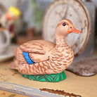 Vintage Ceramic Duck Figurine Front Right Side